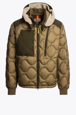 Parajumpers Donsjassen-AKUTAN - DONSJACK MET CAPUCHON EARTH-DEEP MOSS