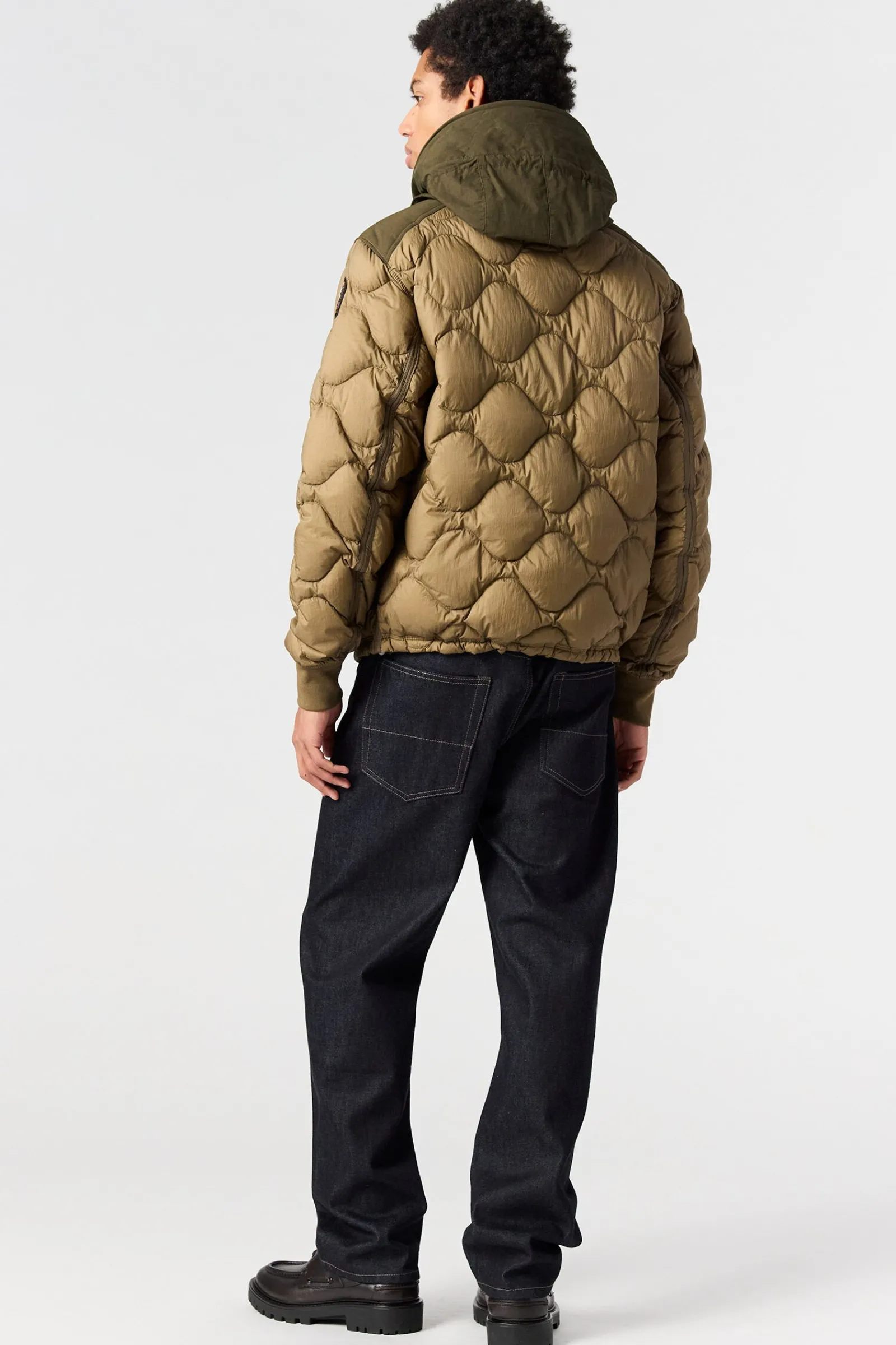 Parajumpers Donsjassen-AKUTAN - DONSJACK MET CAPUCHON EARTH-DEEP MOSS