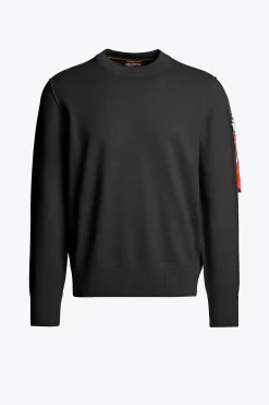 Parajumpers Tricot-BASIC BRAW - TRUI MET RONDE HALS BLACK