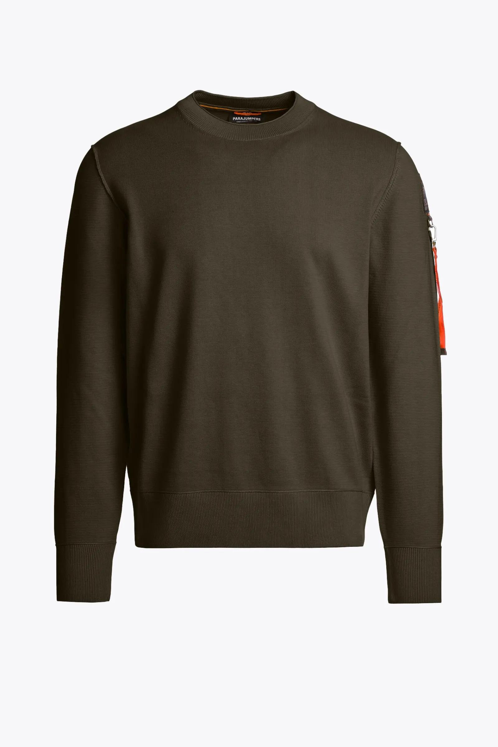 Parajumpers Tricot-BASIC BRAW - TRUI MET RONDE HALS DEEP MOSS