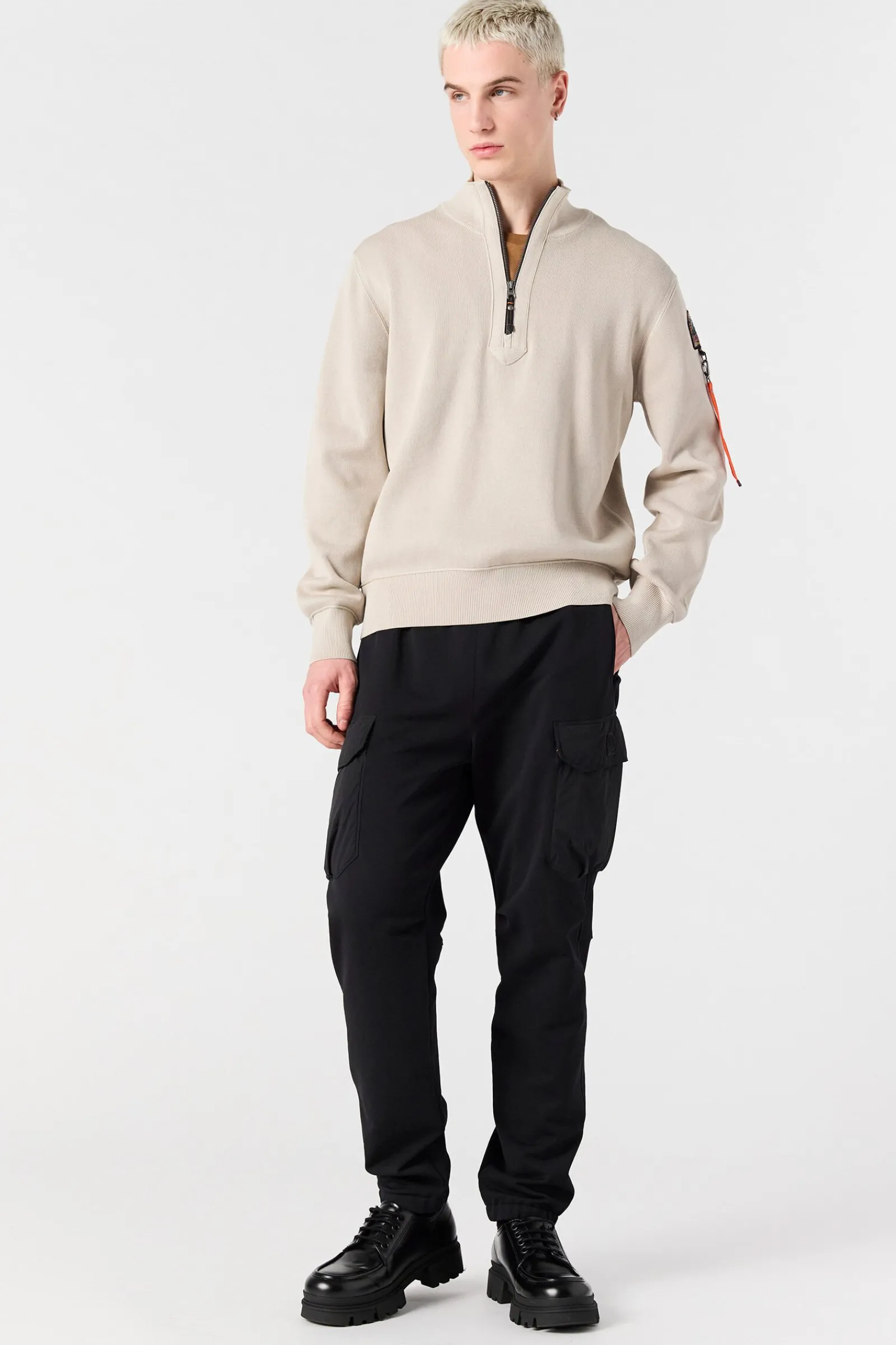 Parajumpers Tricot-BASIC SCOE - SWEATER MET RONDE HALS MASTIC