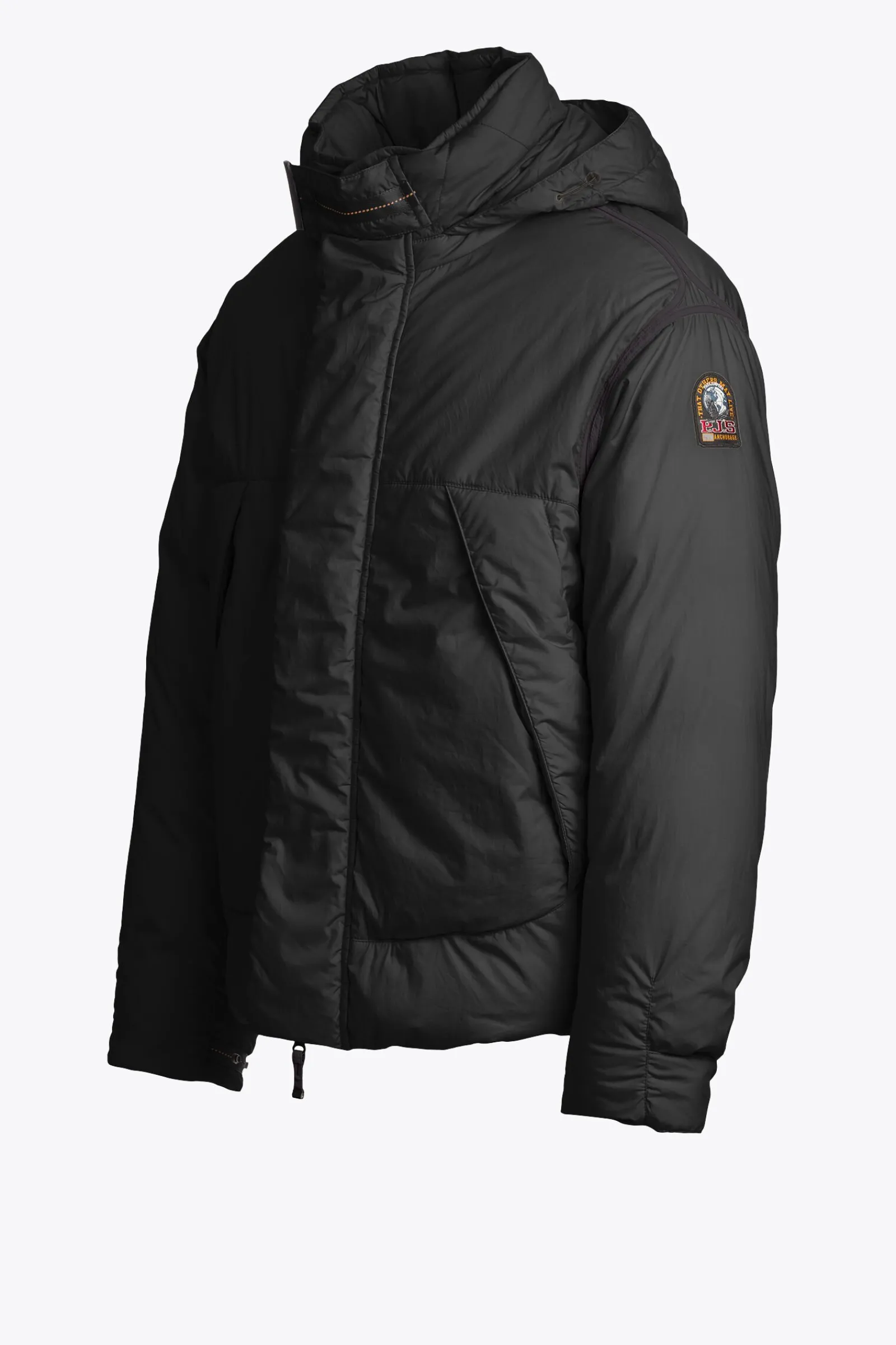 Parajumpers Donsjassen|Jasjes-BLACKBURN - JACK MET CAPUCHON BLACK-PHANTOM