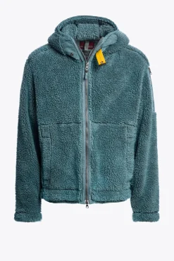 Parajumpers Sweaters-CAMAGLIO - SWEATER MET CAPUCHON VAN KRULLEND FLEECE PURITAN GREY