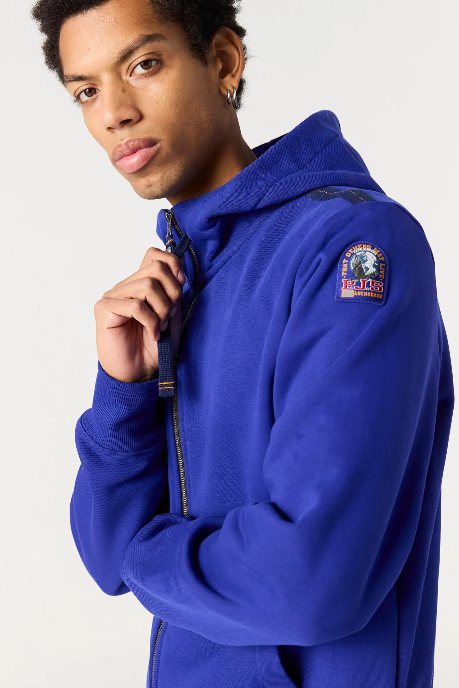 Parajumpers Sweaters-CHARLIE EASY - FLEECE MET CAPUCHON BLACK