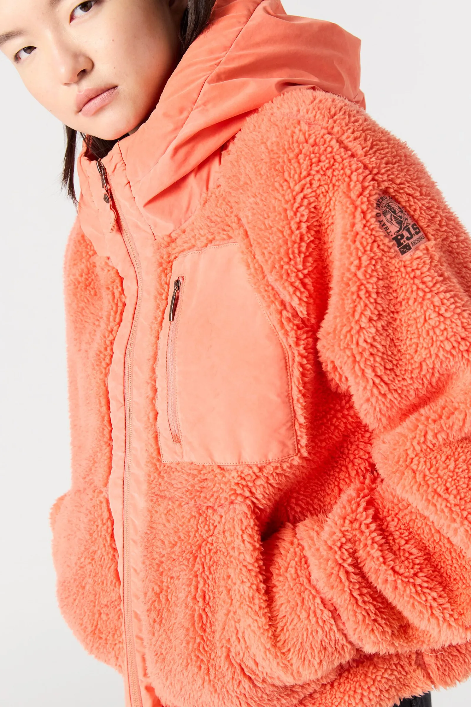 Parajumpers Sweaters-CREAMY - SWEATER MET VOLLEDIGE RITS GRENADINE