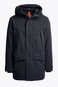 Parajumpers Donsjassen|Jasjes-EFREM - LANG JACK MET CAPUCHON BLUE NAVY
