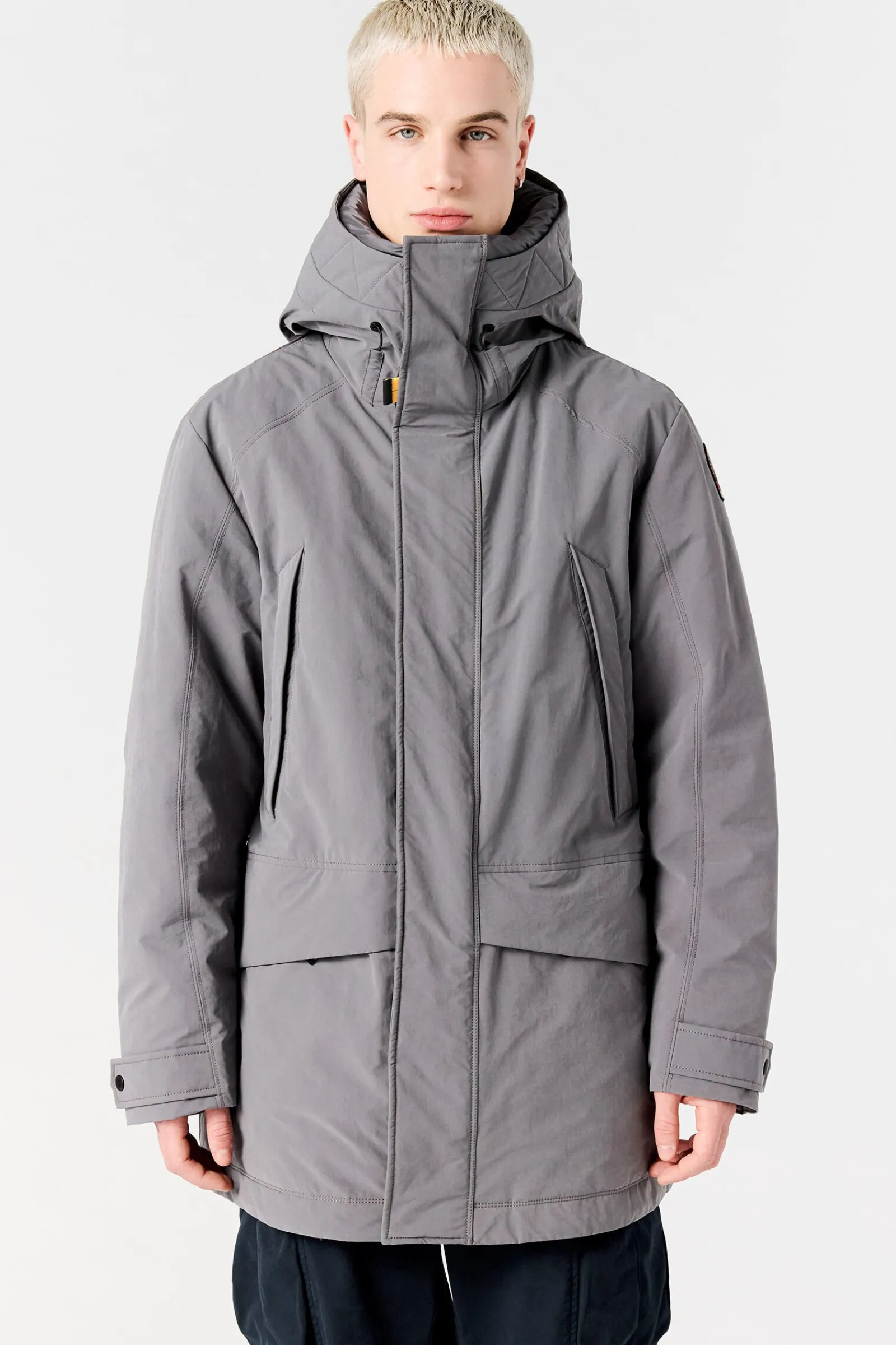 Parajumpers Donsjassen|Jasjes-EFREM - LANG JACK MET CAPUCHON BLUE NAVY