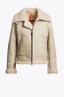 Parajumpers Jasjes|Leren Jasjes-GIALEAN SPECIAL - SHEARLING JACK OAT