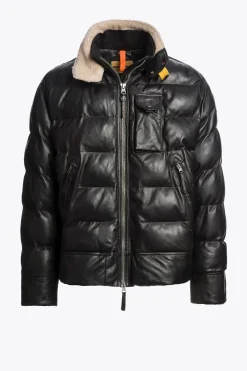 Parajumpers Leren Jasjes|Bomberjacken-GIAN - LEREN JAS BLACK