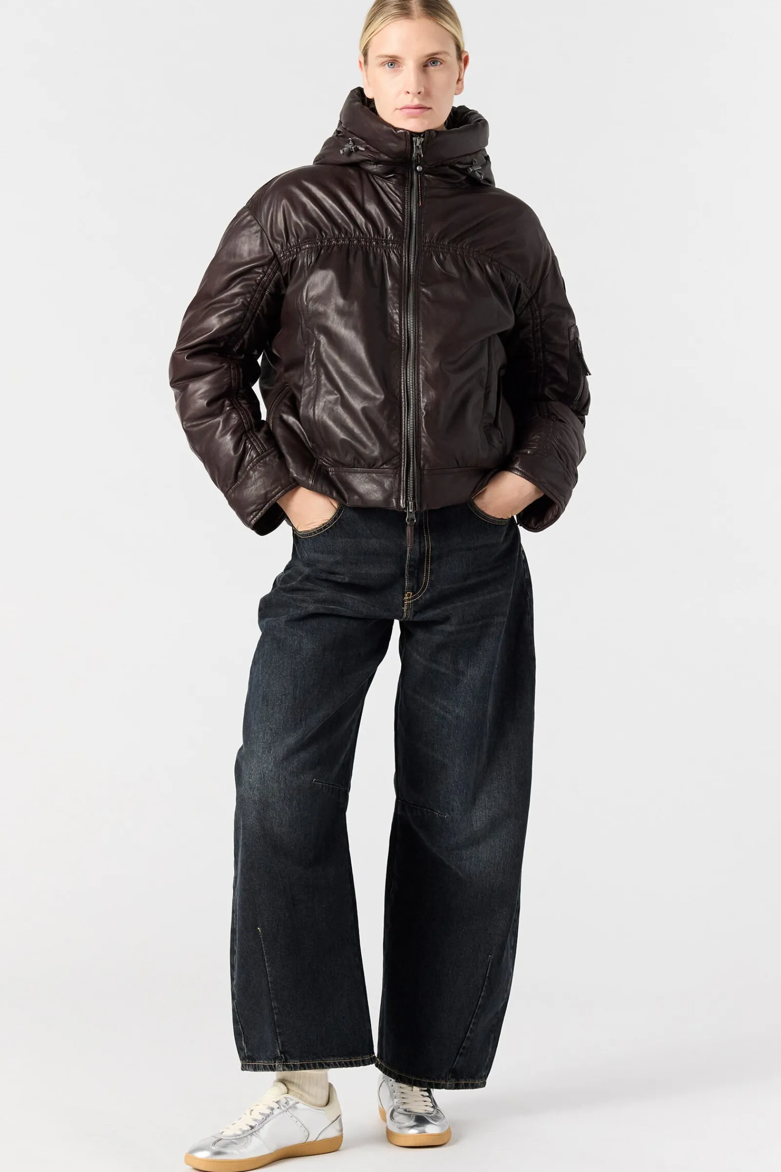 Parajumpers Leren Jasjes|Jasjes-GRACIA - LEREN JAS CHESTNUT