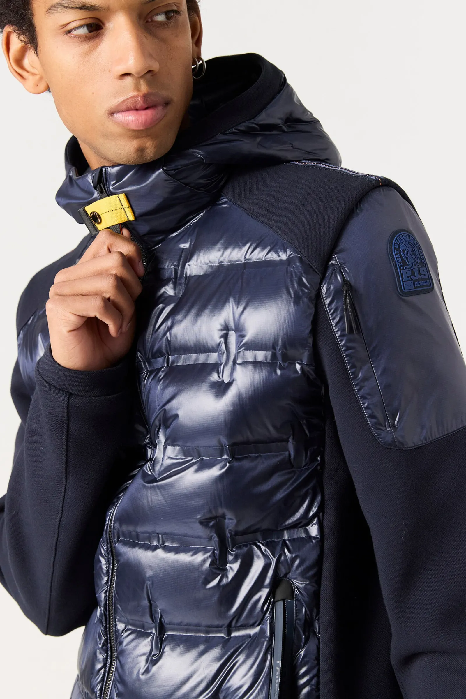 Parajumpers Hybrids|Donsjassen-GYLES - JACK MET CAPUCHON BLACK