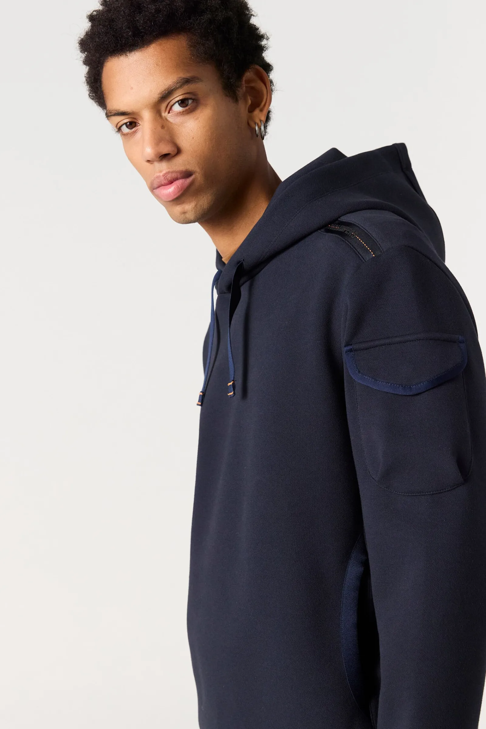 Parajumpers Sweaters-IKE - FLEECE SWEATER MET CAPUCHON BLUE NAVY