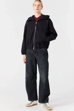 Parajumpers Sweaters-ILEAN - FLANELLEN SWEATER BLACK MELANGE