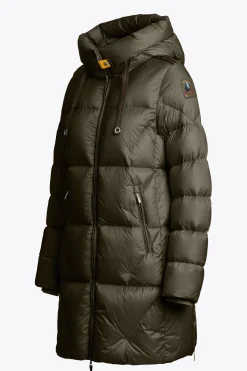 Parajumpers Donsjassen-JANET - DONSJACK MET CAPUCHON OLIVE GREY