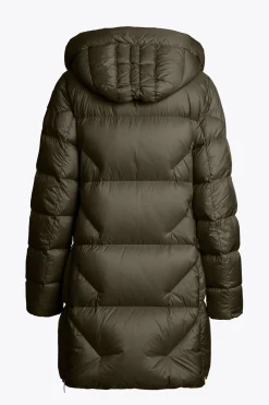 Parajumpers Donsjassen-JANET - DONSJACK MET CAPUCHON OLIVE GREY