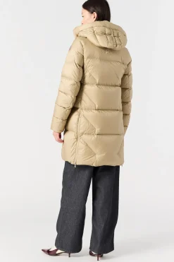 Parajumpers Donsjassen-JANET - DONSJACK MET CAPUCHON OLIVE GREY