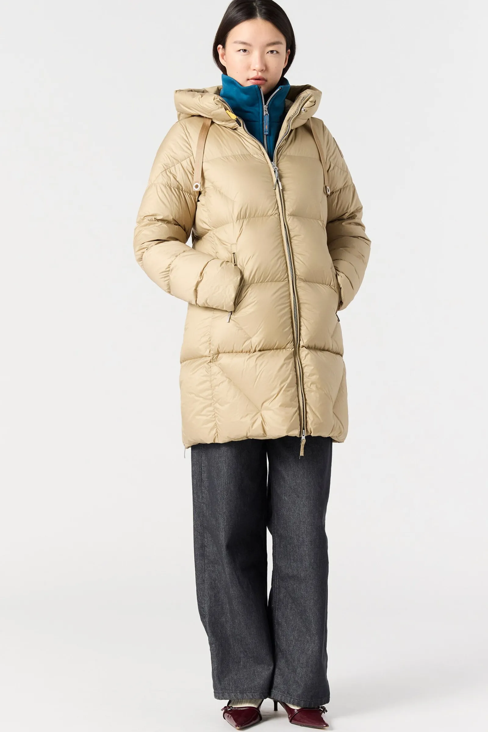 Parajumpers Donsjassen-JANET - DONSJACK MET CAPUCHON BLUE NAVY