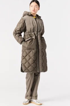 Parajumpers Donsjassen|Parka-KAGURA - LANGE DONSJAS OLIVE GREY