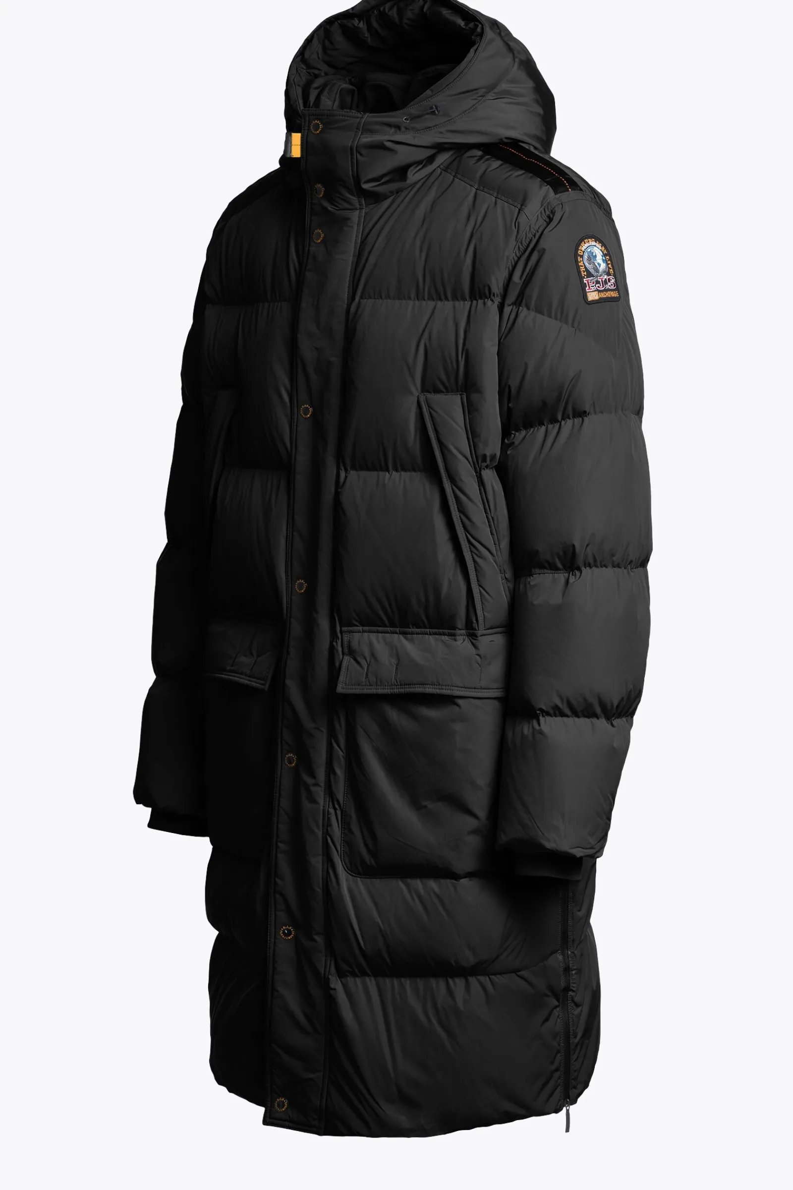 Parajumpers Donsjassen|Parka Jas-LONG BEAR - PARKA MET CAPUCHON BLACK