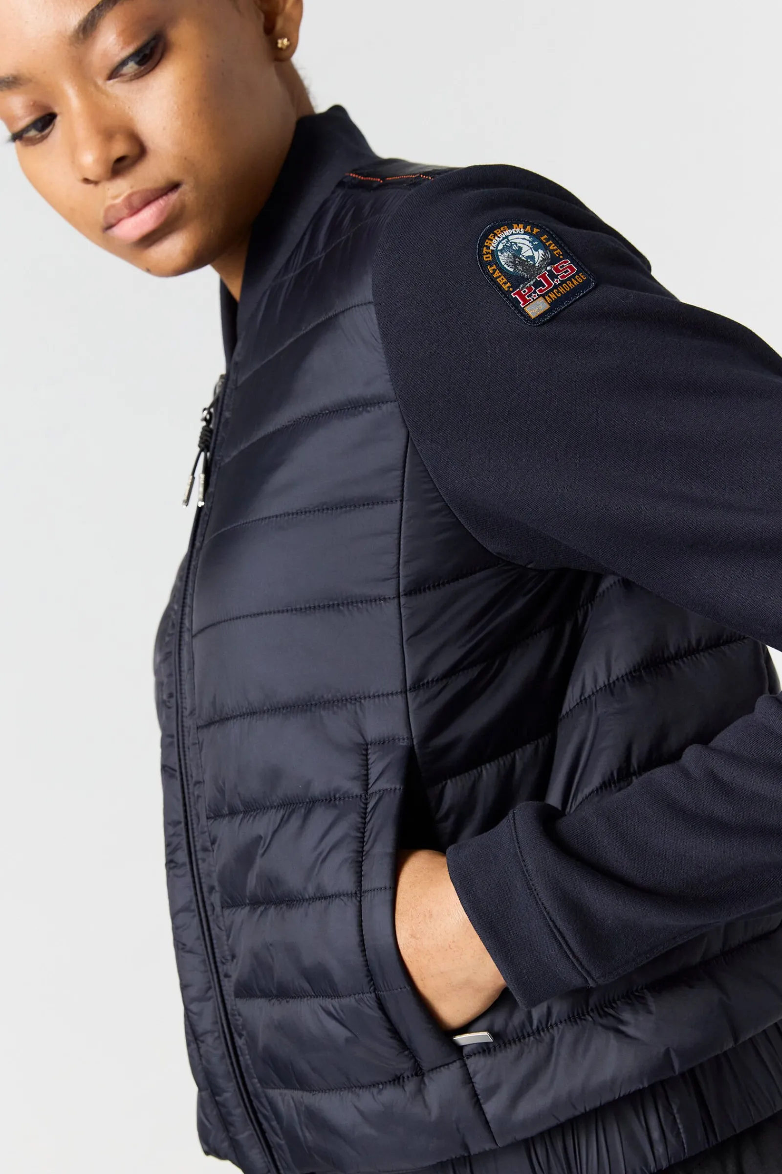 Parajumpers Hybrids|Jasjes-LORETTA - HYBRIDE FLEECE SWEATER MOONBEAM