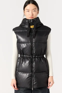 Parajumpers Gilets|Donsjassen-MICOL - GILET MET CAPUCHON BLACK