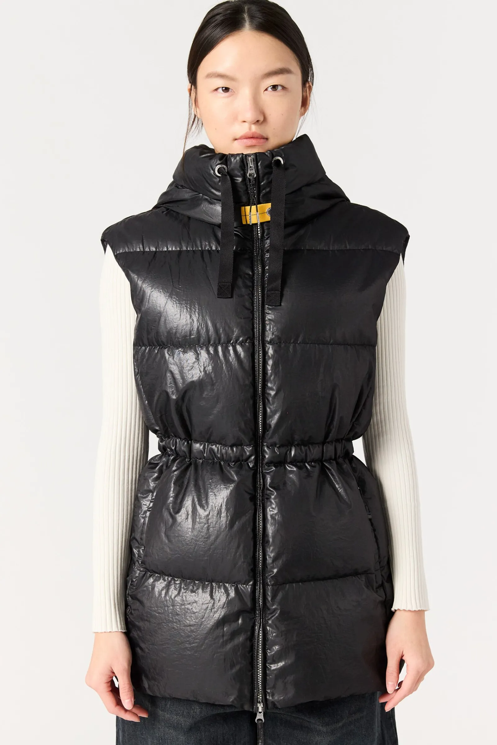 Parajumpers Gilets|Donsjassen-MICOL - GILET MET CAPUCHON BLACK