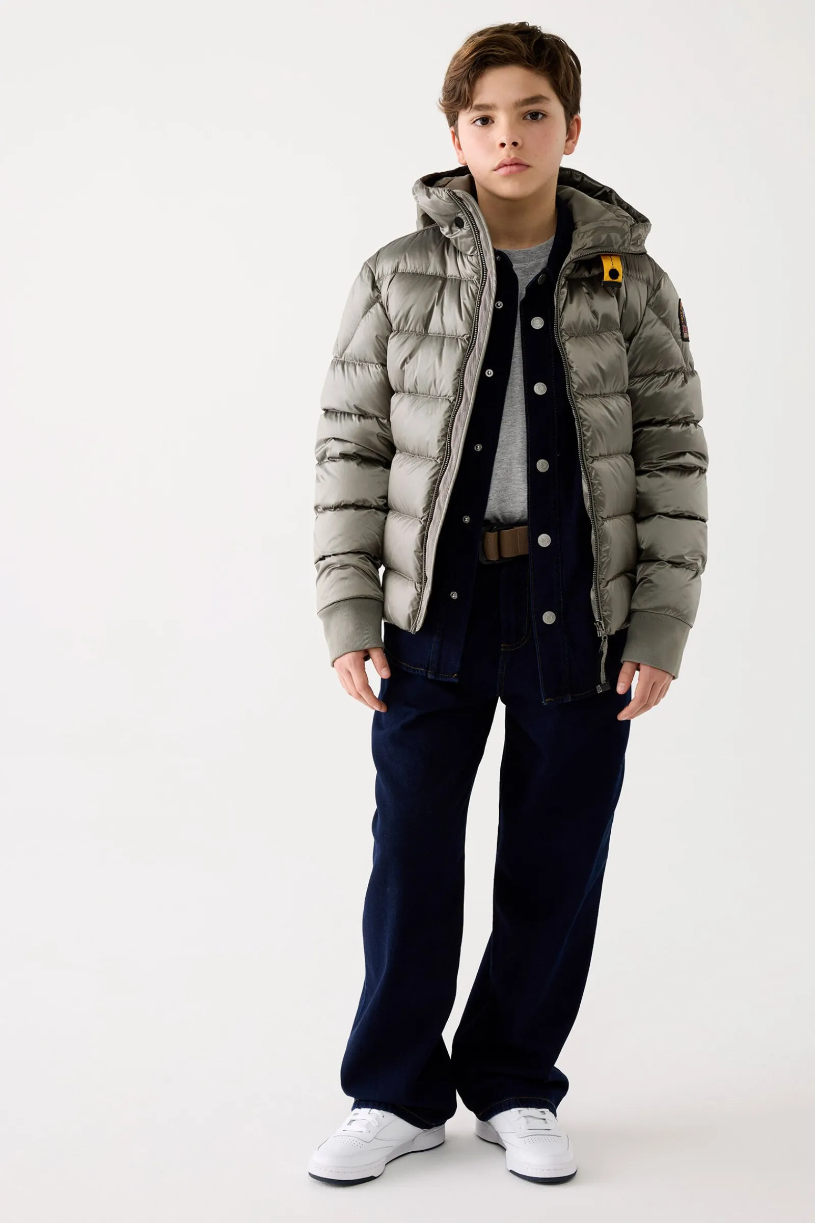 Parajumpers Jongens-PHARRELL - BOMBERJACK MET CAPUCHON PURITAN GREY