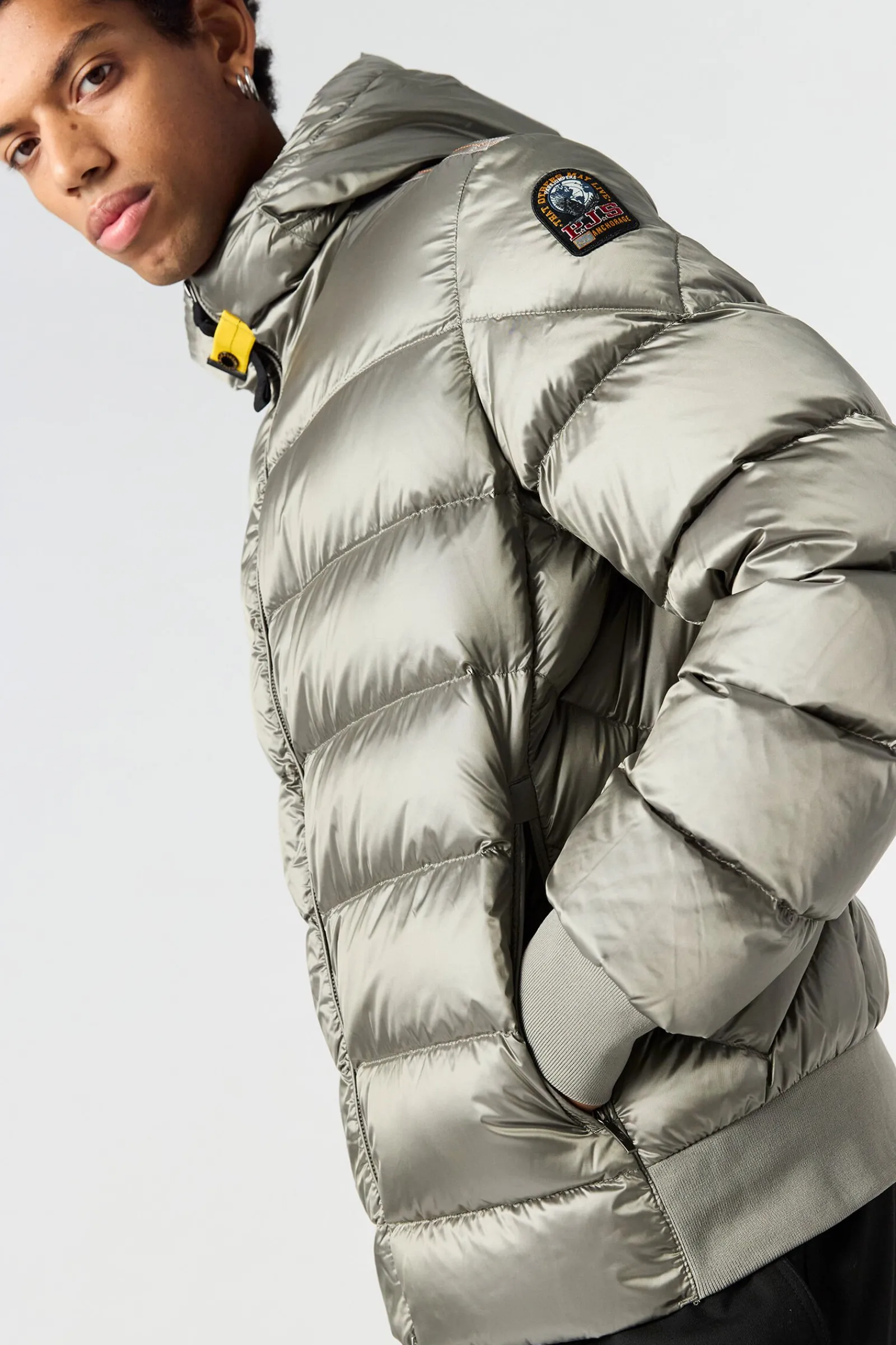 Parajumpers Donsjassen|Bomberjacken-PHARRELL - BOMBERJACK MET CAPUCHON BLACK
