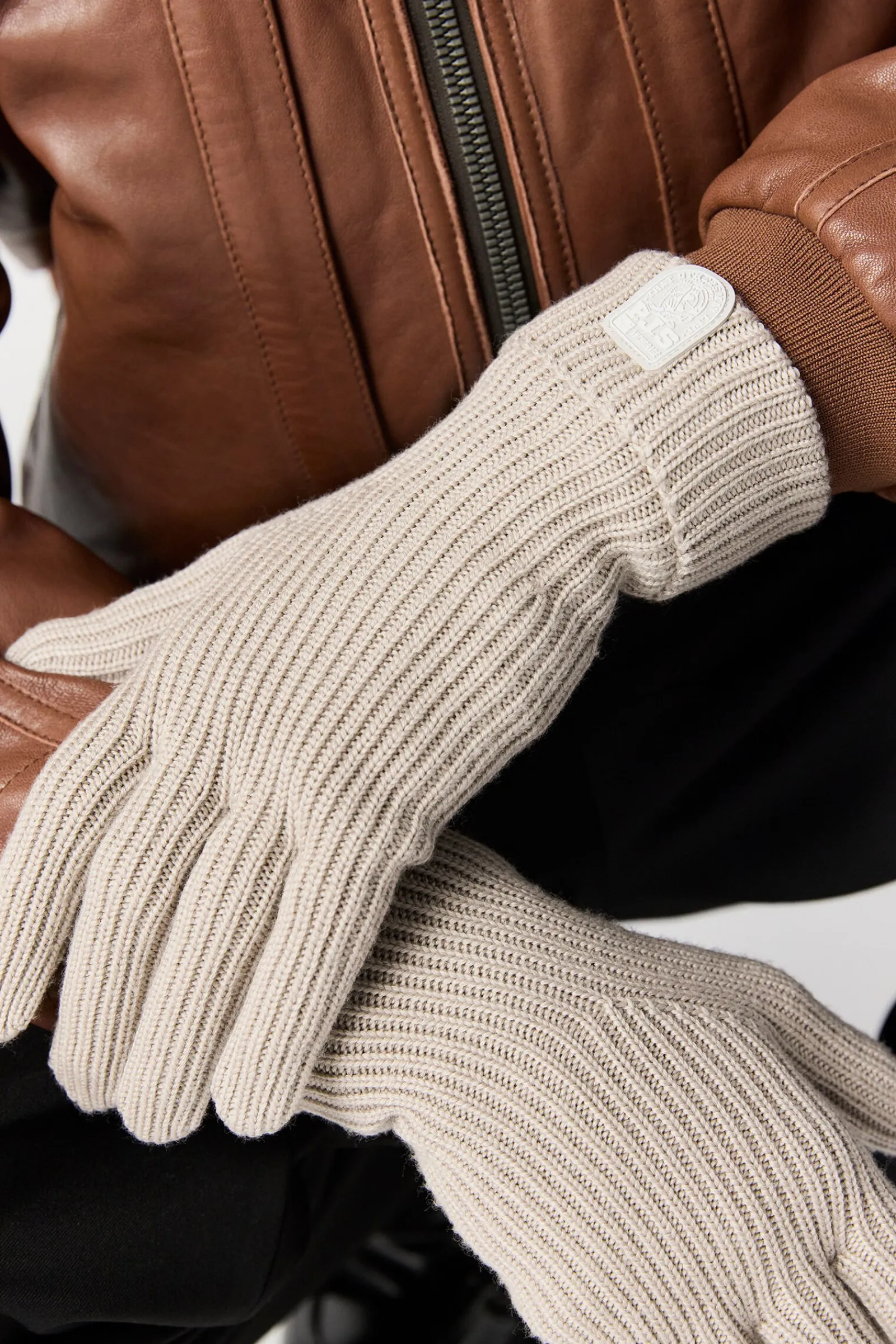 Parajumpers Handschoenen|Handschoenen-PLAIN - HANDSCHOENEN VAN MERINOWOL BLACK