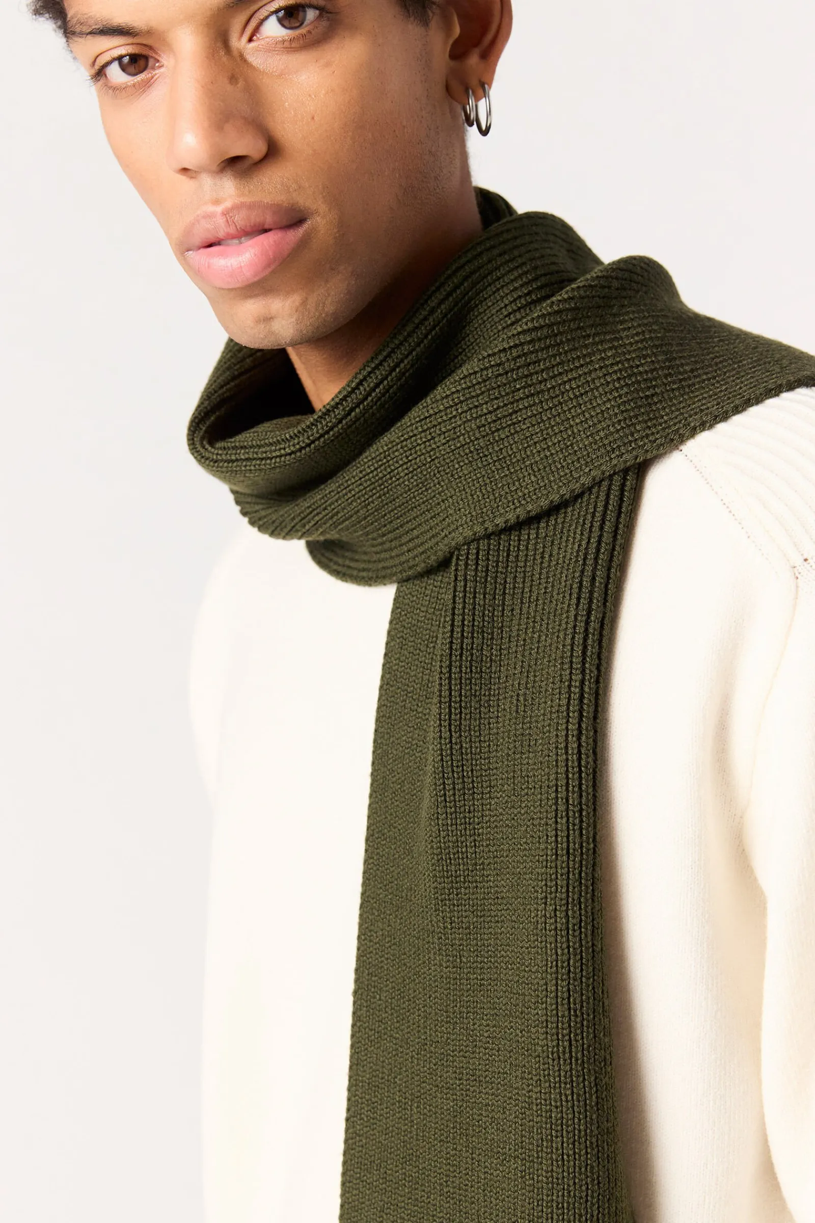 Parajumpers Sjaals|Sjaals-PLAIN - SJAAL VAN MERINOWOL DEEP MOSS