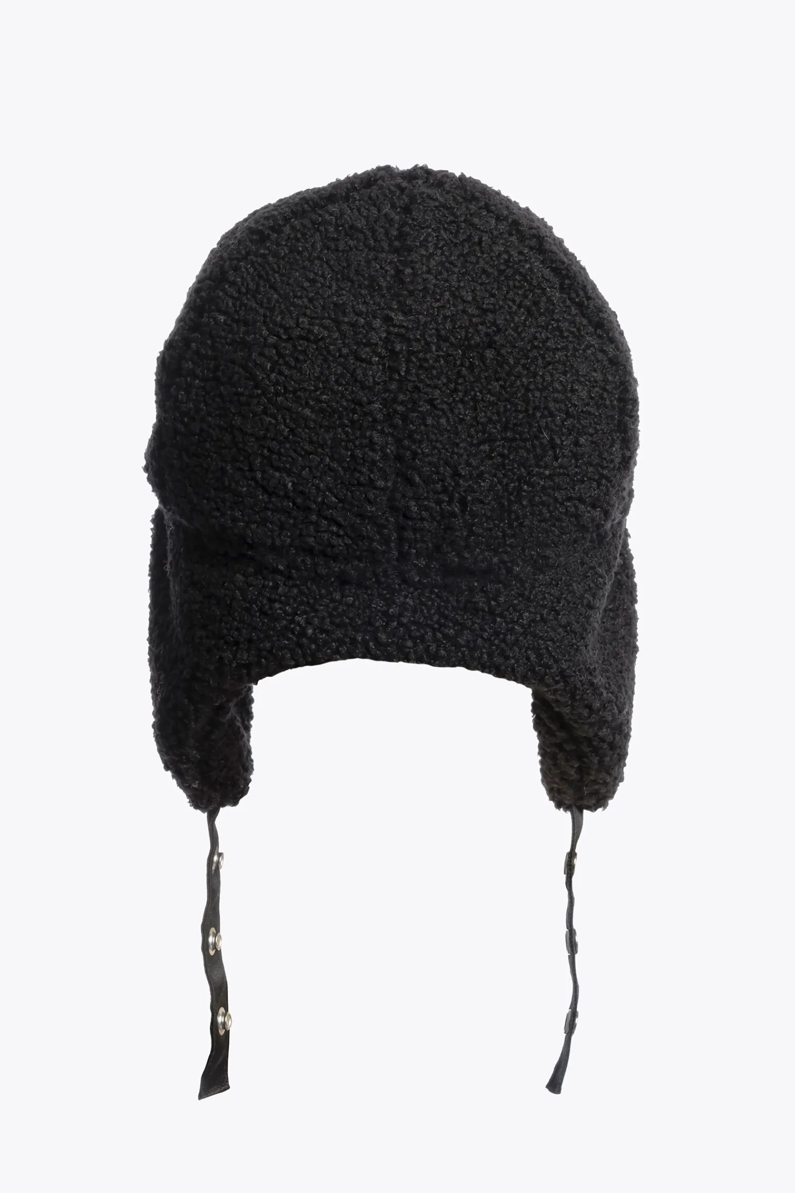 Parajumpers Petten|Petten-POWER - JOCKEYPET VAN KRULLENDE FLEECE BLACK