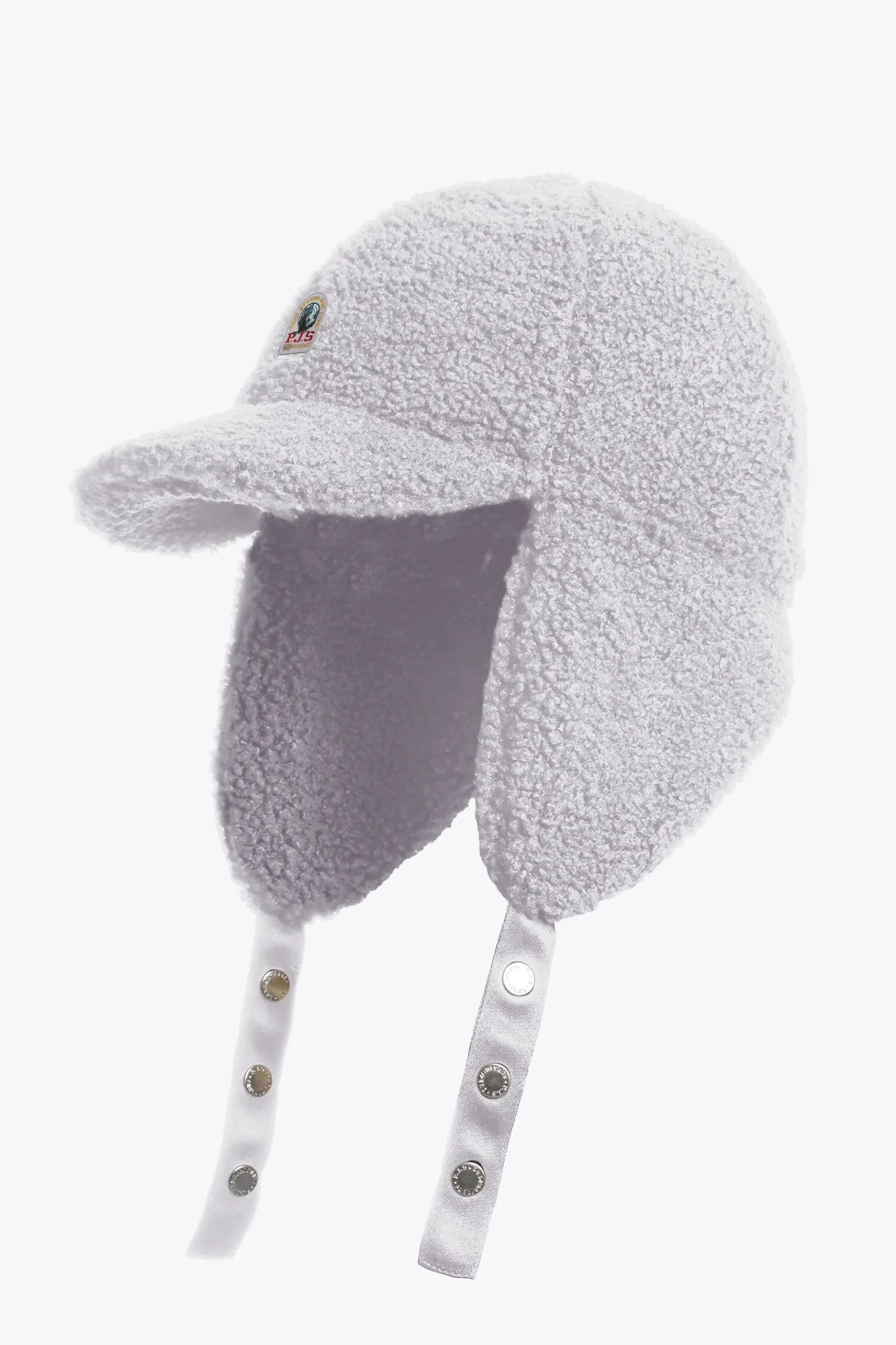 Parajumpers Petten|Petten-POWER - JOCKEYPET VAN KRULLENDE FLEECE PEARL GREY