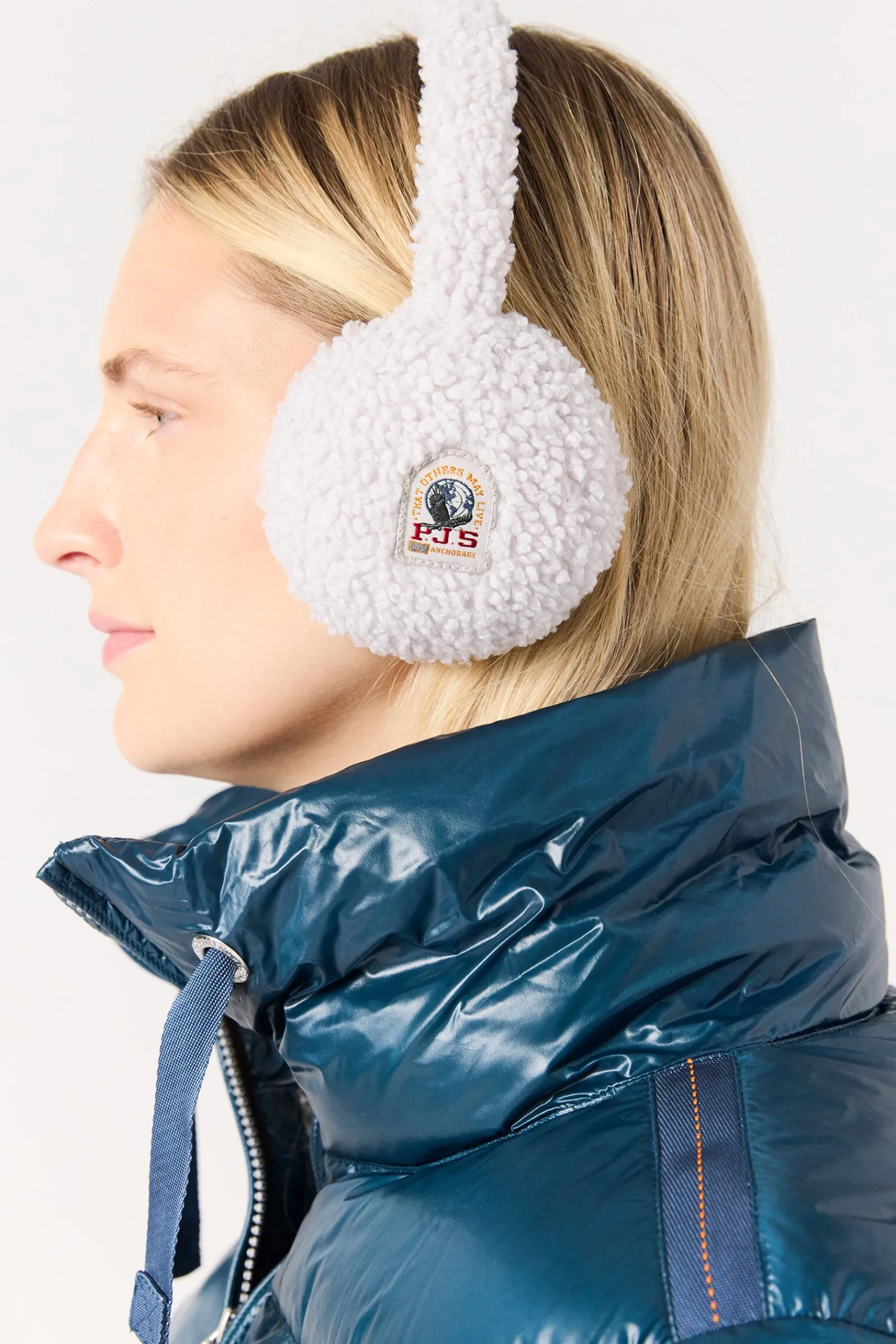 Parajumpers Petten|Petten-POWER - OORWARMERS VAN KRULLENDE FLEECE MOONBEAM