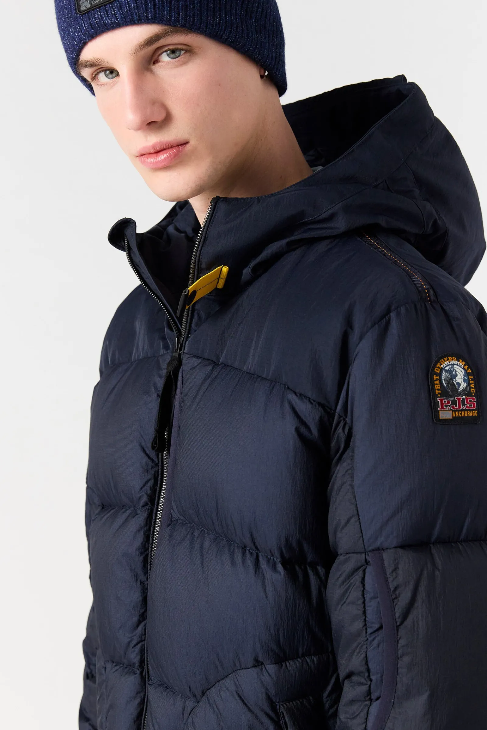 Parajumpers Donsjassen-SENTO - DONSJACK MET CAPUCHON BLUE NAVY