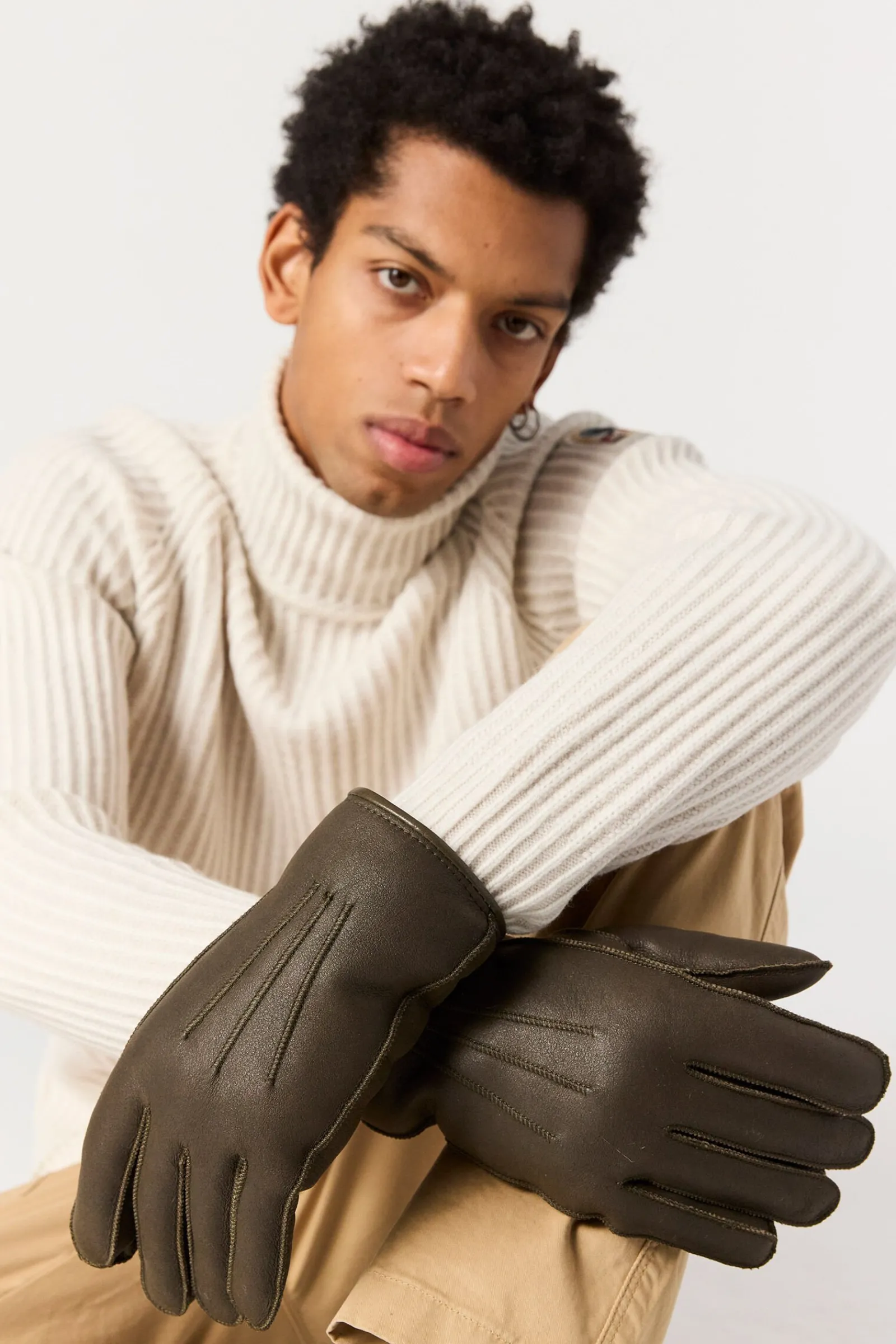 Parajumpers Handschoenen|Handschoenen-SHEARLING - HANDSCHOENEN BLACK