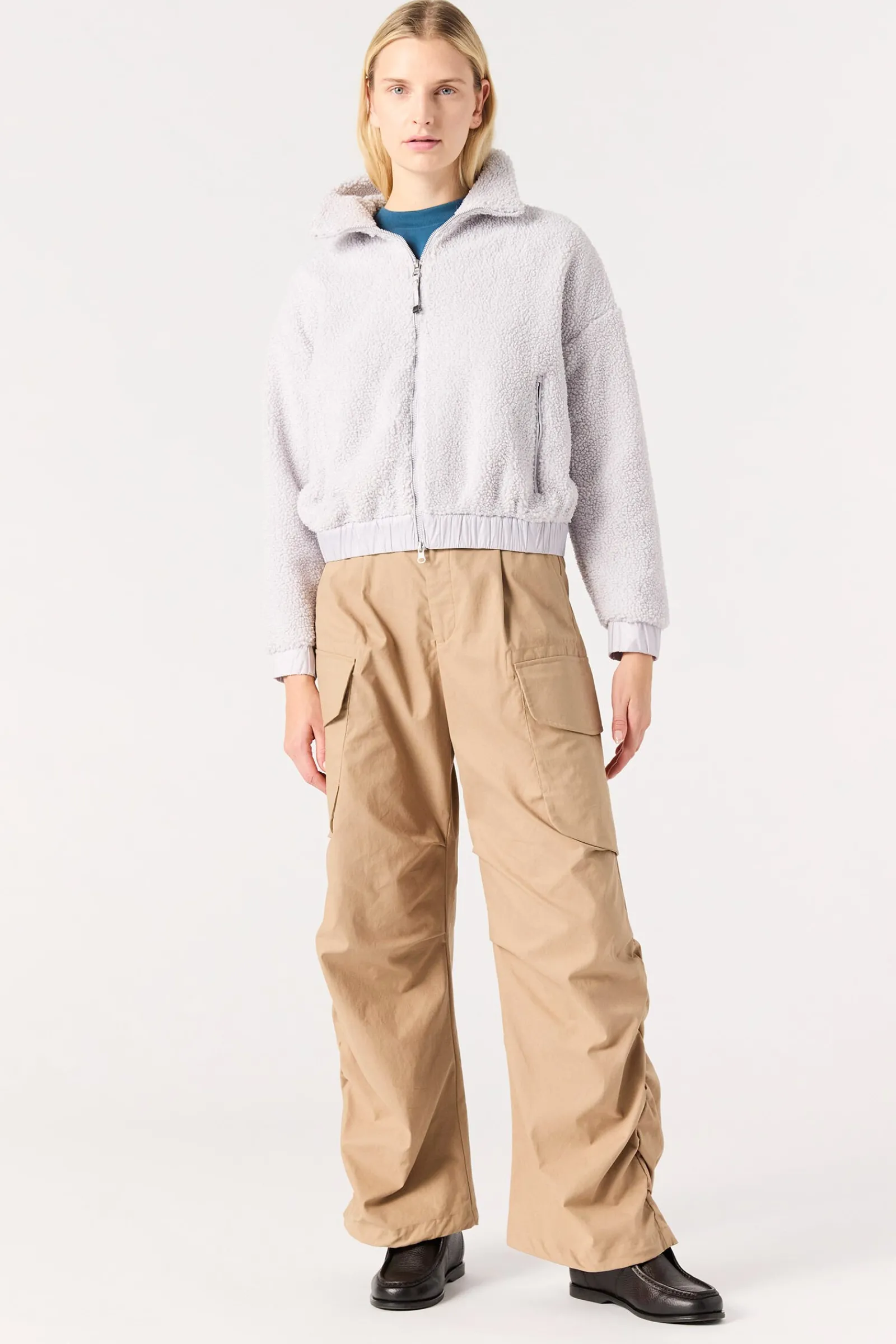 Parajumpers Sweaters-SORI - SWEATER MET VOLLEDIGE RITS PEARL GREY
