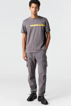 Parajumpers Polos En T-Shirts-TAPE - T-SHIRT PEWTER