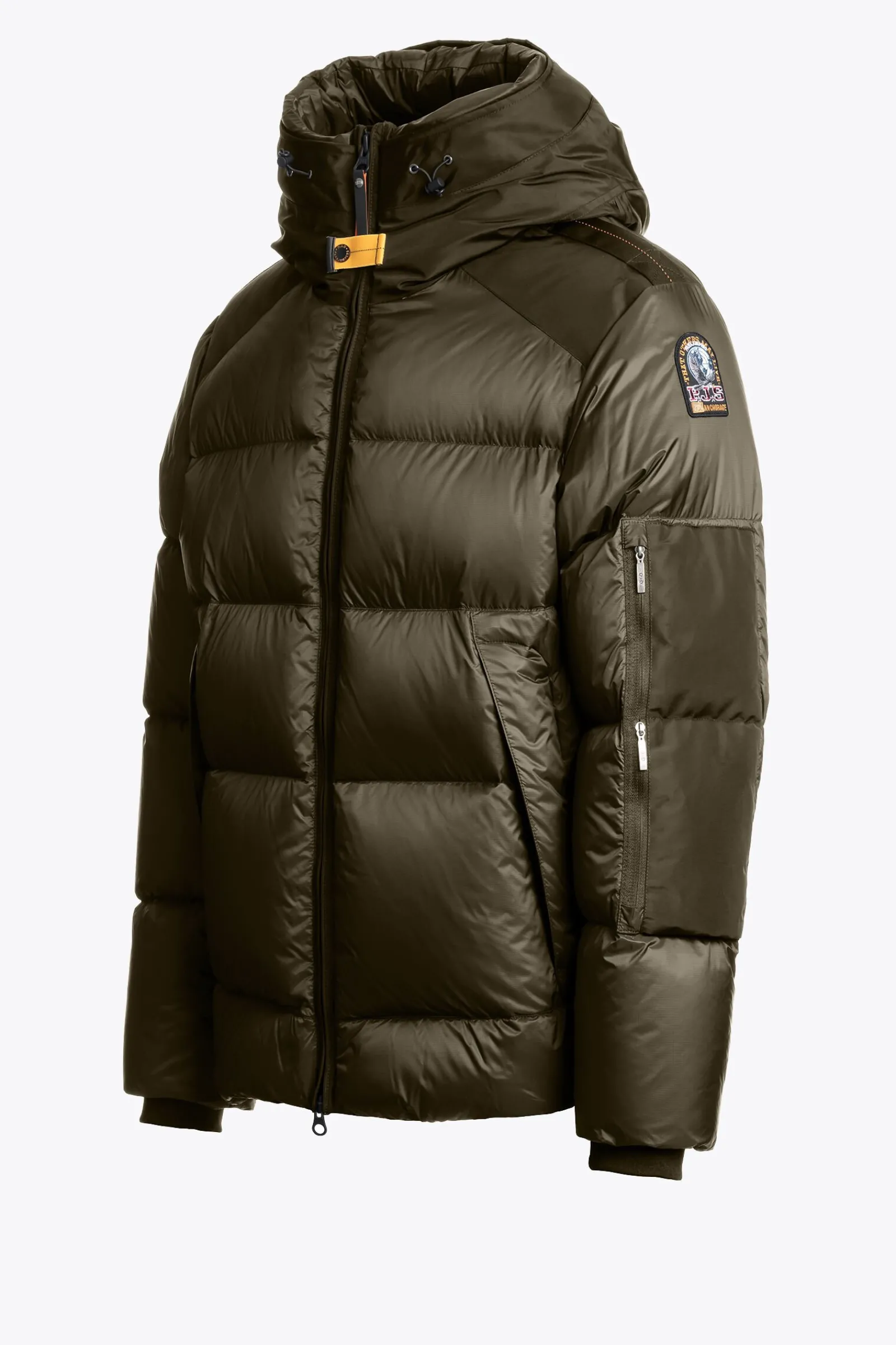 Parajumpers Donsjassen|Jasjes-TYRIK - JACK MET CAPUCHON OLIVE GREY