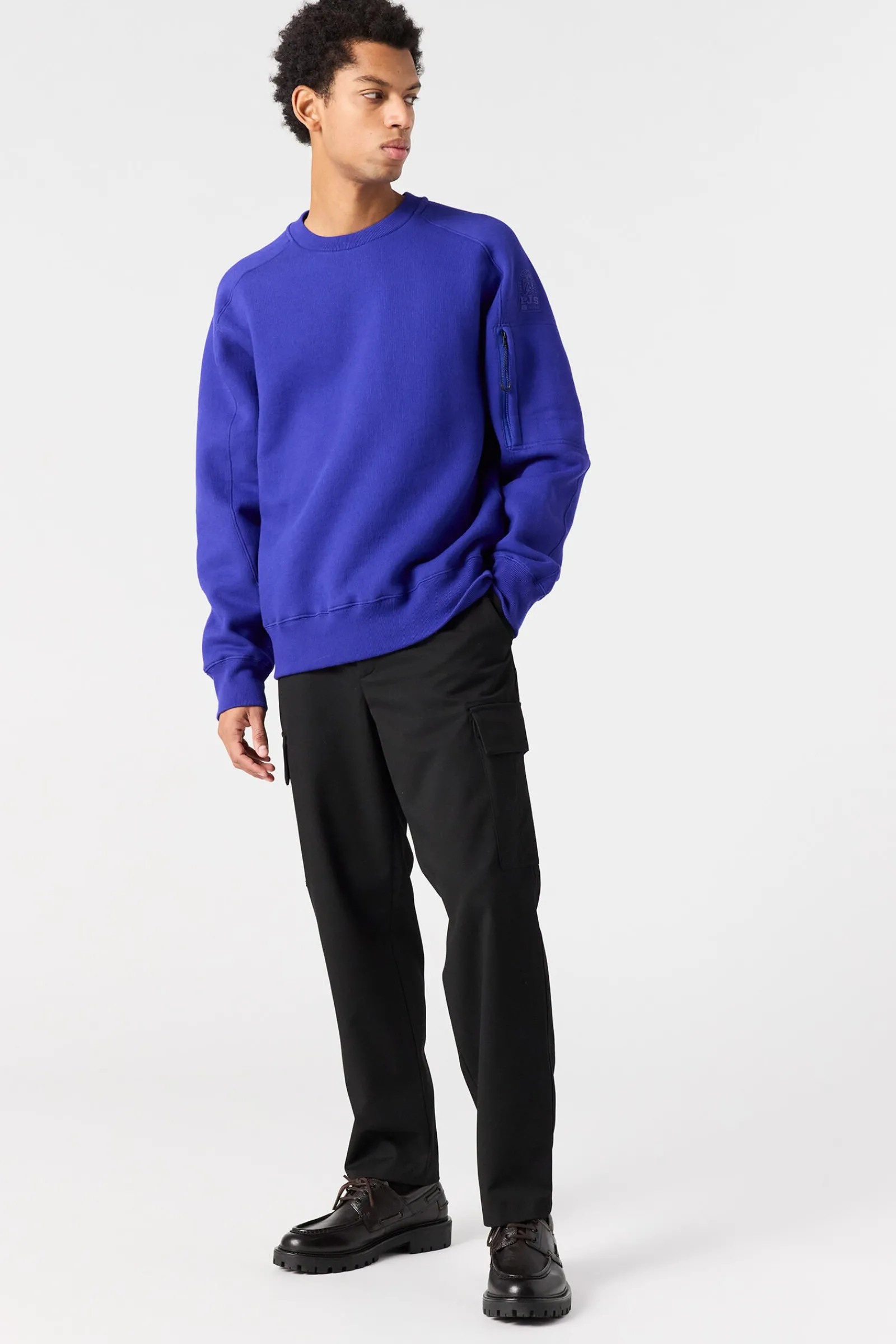 Parajumpers Sweaters-VIGGO - FLEECE MET RONDE HALS COSMIC BLUE