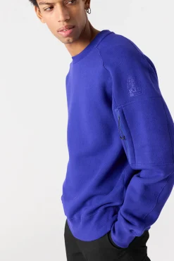 Parajumpers Sweaters-VIGGO - FLEECE MET RONDE HALS COSMIC BLUE