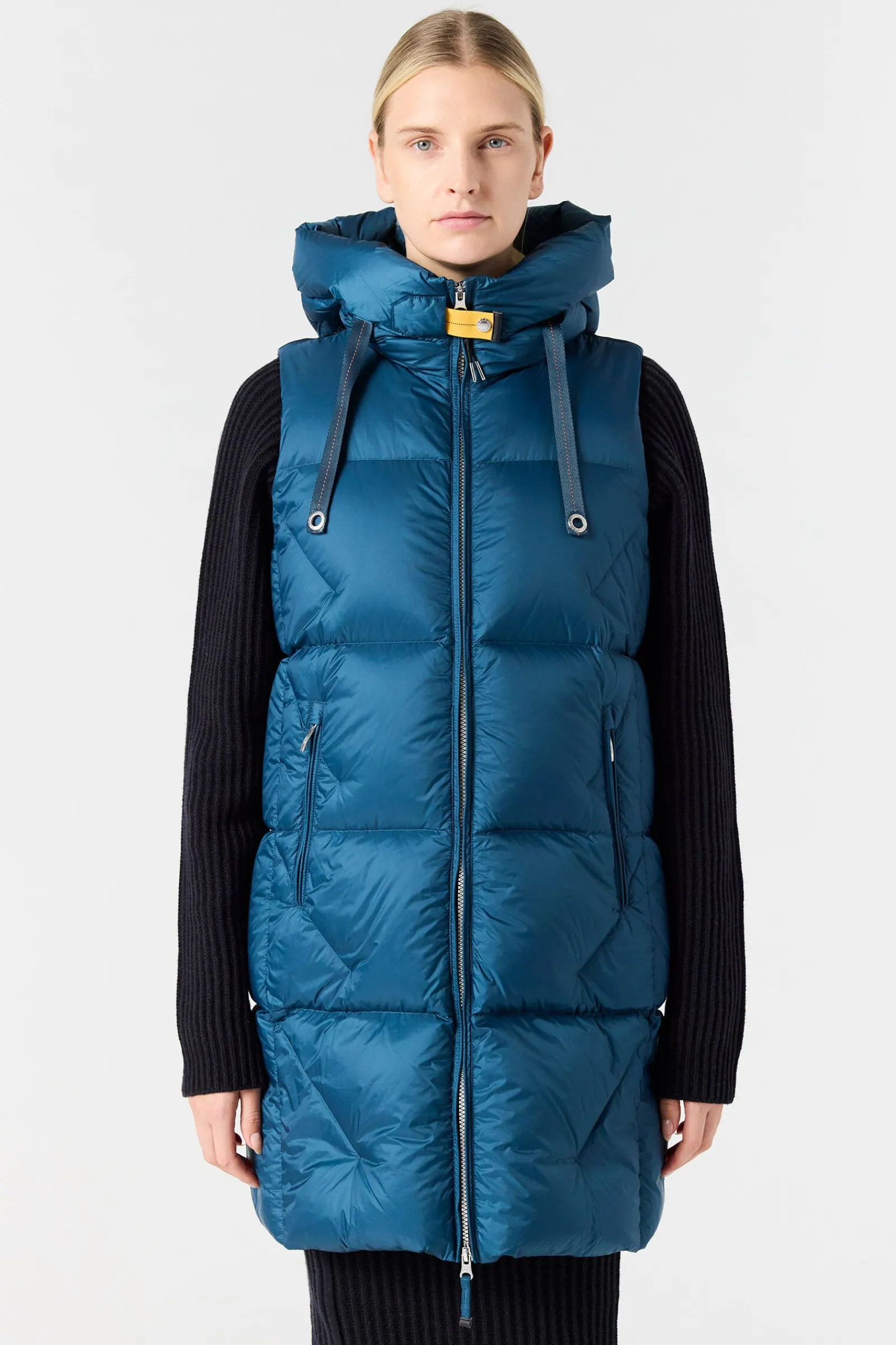 Parajumpers Gilets|Donsjassen-ZULY - GILET MET CAPUCHON BLACK
