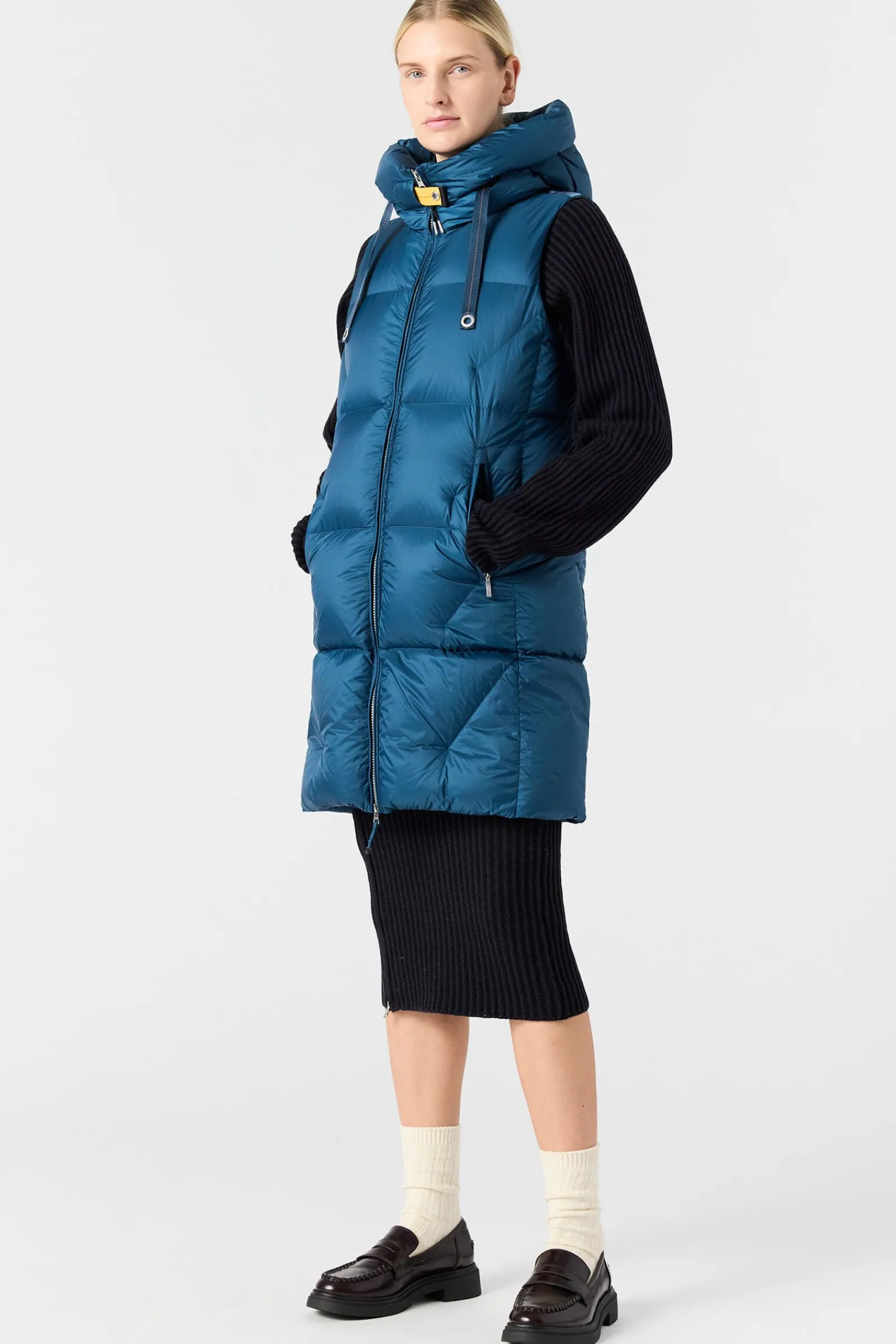 Parajumpers Gilets|Donsjassen-ZULY - GILET MET CAPUCHON BLACK