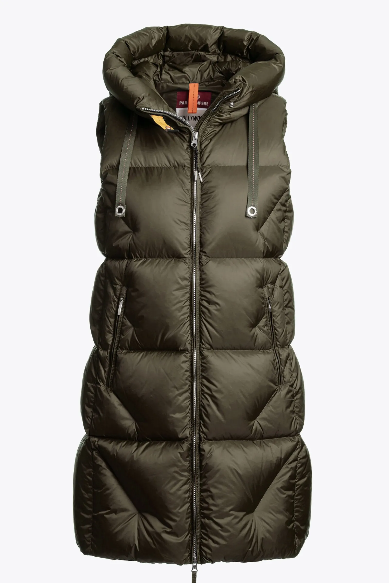 Parajumpers Gilets|Donsjassen-ZULY - GILET MET CAPUCHON OLIVE GREY